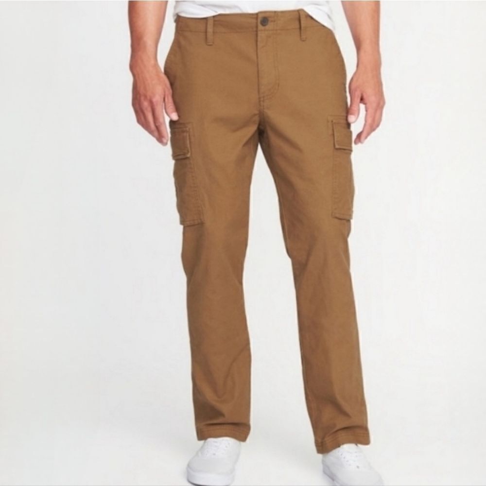 Old Navy Men's Lived-in Straight Cargo Knock on Wood Pants